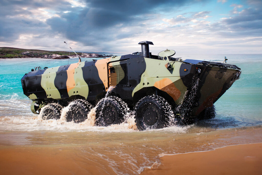 Amphibious armoured vehicles